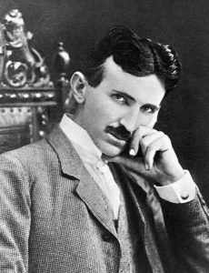 Nikola Tesla (1857-1943) American inventor. Photograph, 1915. --- Image by © Bettmann/CORBIS